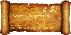 Lorenz Skolasztika névjegykártya